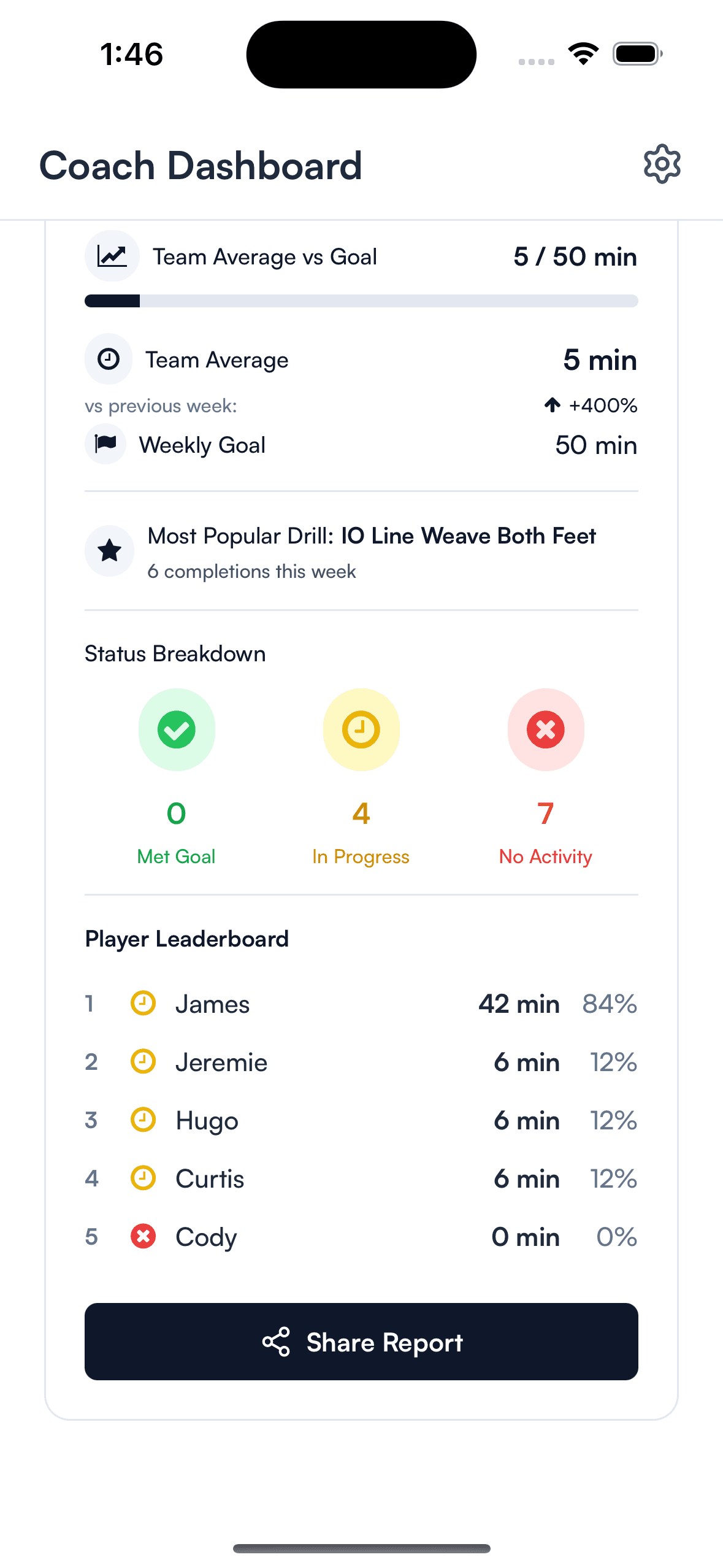Footwork Coach app screenshot 2